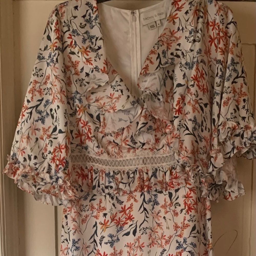 Sachin and Babi Floral Gown